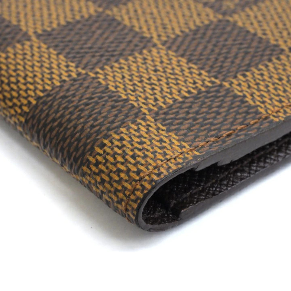 LOUIS VUITTON Portefeuille Cartes Credit Bi fold Wallet Damier Ebene Brown - Picture 5 of 8